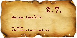 Weiss Tamás névjegykártya