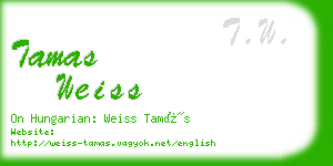 tamas weiss business card